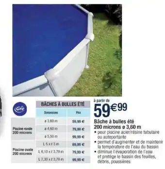 Cora x Carrefour Bâches à Bulles été 200 Microns Gré offre