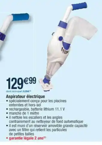Cora x Carrefour Aspirateur électrique offre