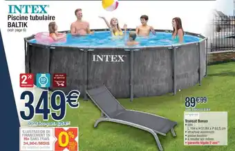 Cora x Carrefour Piscine Tubulaire Baltik, Transat Bonao offre