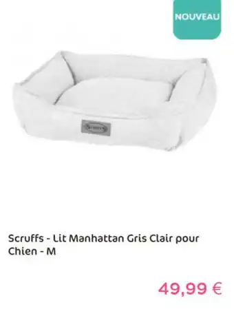 Animalis Lit Manhattan Gris Clair pour Chien offre