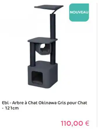 Animalis Arbre à Chat Okinawa Gris pour Chat offre