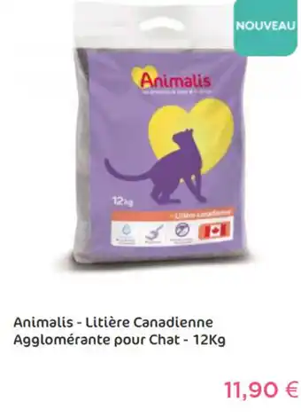 Animalis Litière Canadienne Agglomérante pour Chat offre