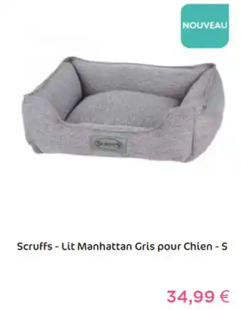 Lit Manhattan Gris pour Chien