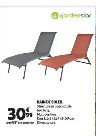 Auchan Bain De Soleil Gardenstar offre