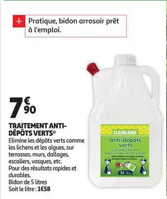 Auchan Traitement Anti-dépôts Verts Clairland offre