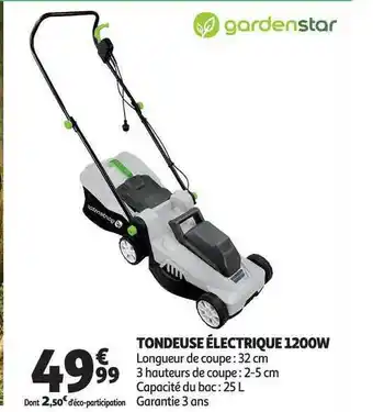 Tondeuse électrique 1200w Gardenstar
