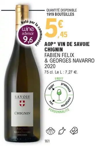 AOP Vinde Savoie Chignin