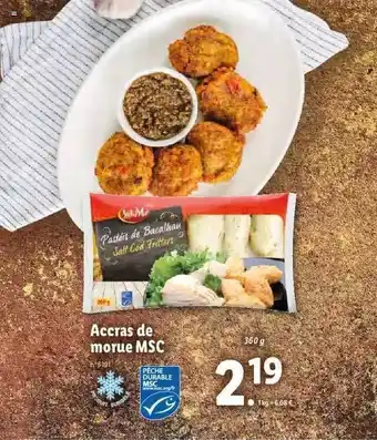 Lidl Accras De Morue Msc offre