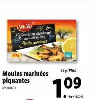 Lidl Moules Marinées Piquantes offre