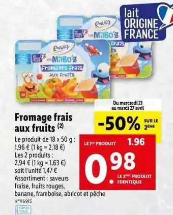 Lidl Fromage Frais Aux Fruits Envia offre