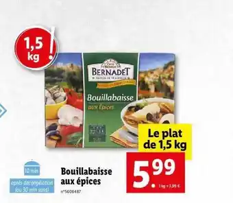 Lidl Bouillabaisse Aux épices Bernadet offre