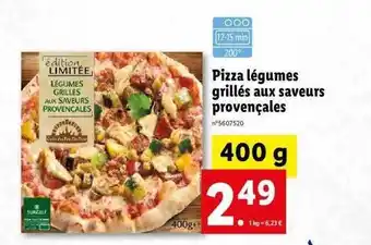 Lidl Pizza Légumes Grillés Aux Saveurs Provençales offre