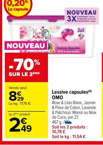Carrefour Market Lessive capsules(d) OMO offre