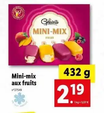 Lidl Mini-mix Aux Fruits Gelatelli offre