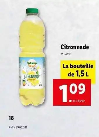 Lidl Citronnade Solevita offre