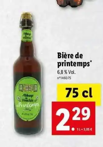 Lidl Bière De Printemps offre