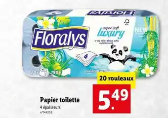 Lidl Papier Toilette Floralys offre
