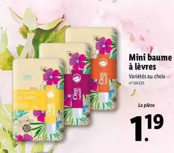 Lidl Mini Baume à Lèvre Cien offre