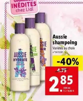 Lidl Aussie Shampoing offre