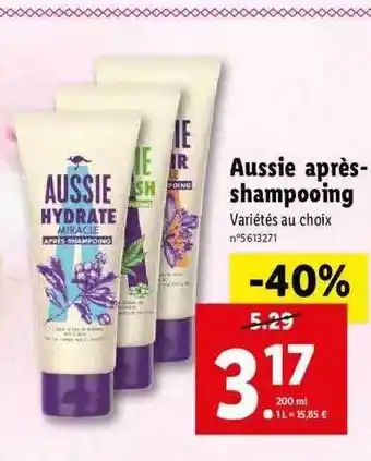 Lidl Aussie Après-shampooing offre