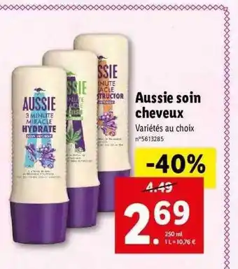 Lidl Aussie Soin Cheveux offre