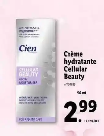 Crème Hydratante Cellular Beauty Cien