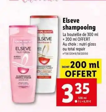 Lidl Elsève Shampooing offre