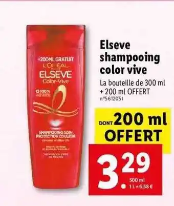 Lidl Elsève Shampooing Color Vive offre