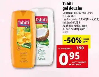 Lidl Tahiti Gel Douche offre