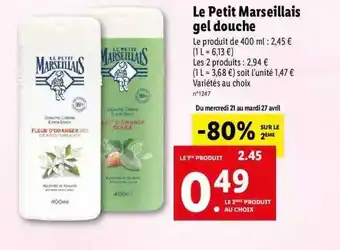Lidl Le Petit Marseillais Gel Douche offre