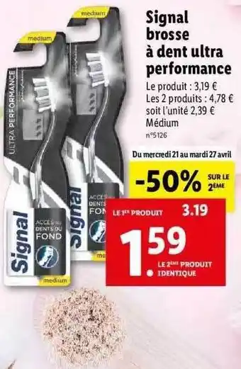 Lidl Signal Brosse à Dent Ultra Performance offre
