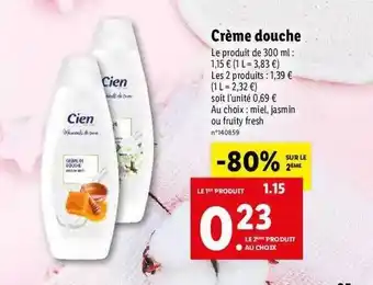 Lidl Crème Douche Cien offre