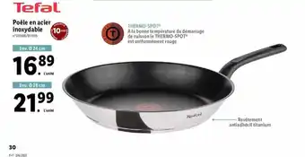 Lidl Poêle En Acier Inoxydable Tefal offre