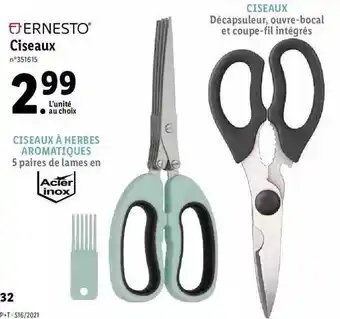Lidl Ciseaux Ernesto offre