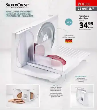 Lidl Trancheuse électrique Silver Crest offre