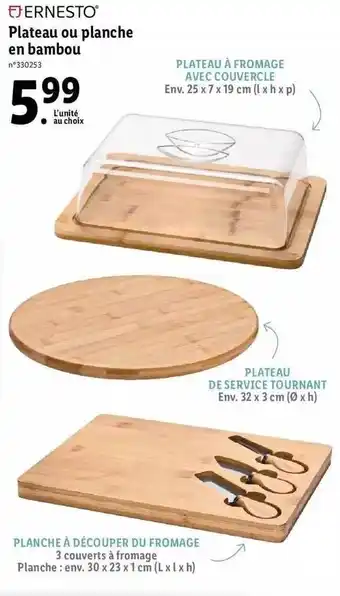 Lidl Plateau Ou Planche En Bambou Ernesto offre