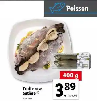 Lidl Truite Rose Entière offre