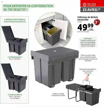 Collecteur De Déchets Encastrable