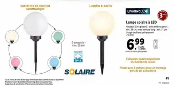 Lidl Lampe Solaire à Led Livarnolux offre
