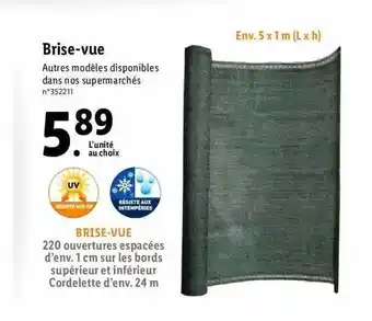 Lidl Brise-vue offre
