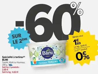 Carrefour Market Spécialité à tartiner BLINI offre