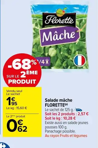 Carrefour Market Salade mâche FLORETTE offre