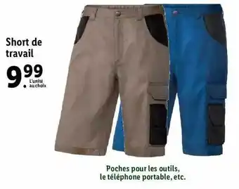 Lidl Short De Travail offre