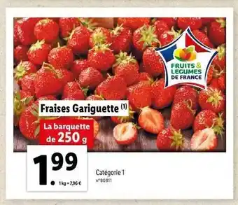 Lidl Fraises Gariguette offre