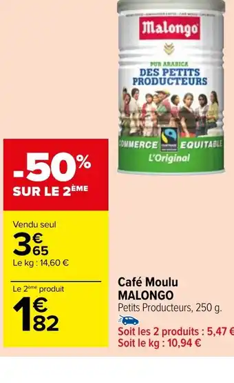 Carrefour Market Café Moulu MALONGO offre