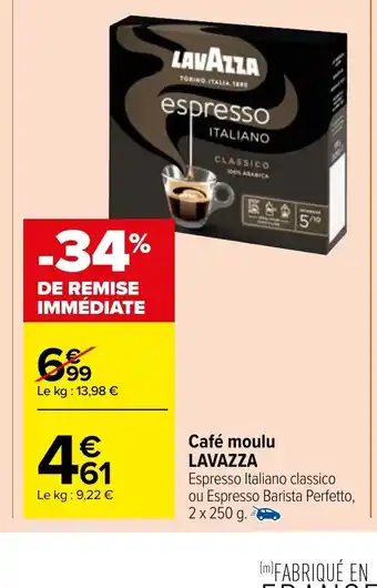 Carrefour Market Café moulu LAVAZZA offre