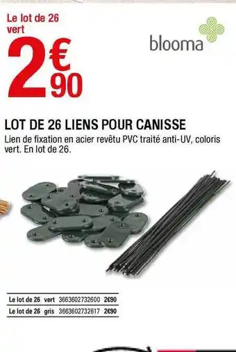 Brico Dépôt Lot De 26 Liens Pour Canisse Blooma offre