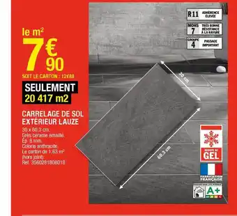 Brico Dépôt Carrelage De Sol Extérieur Lauze offre