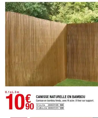 Brico Dépôt Canisse Naturelle En Bambou offre