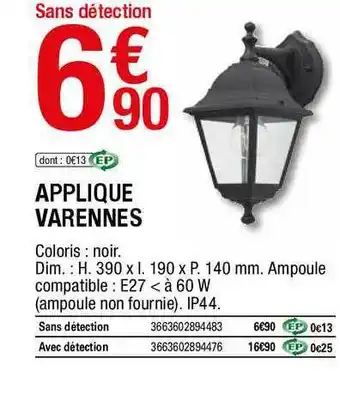 Brico Dépôt Applique Varennes offre